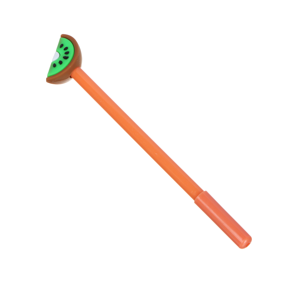 Ручка шариковая синяя в форме фруктов, корпус 17,5 см, 4 дизайна, арт.№ 591-005