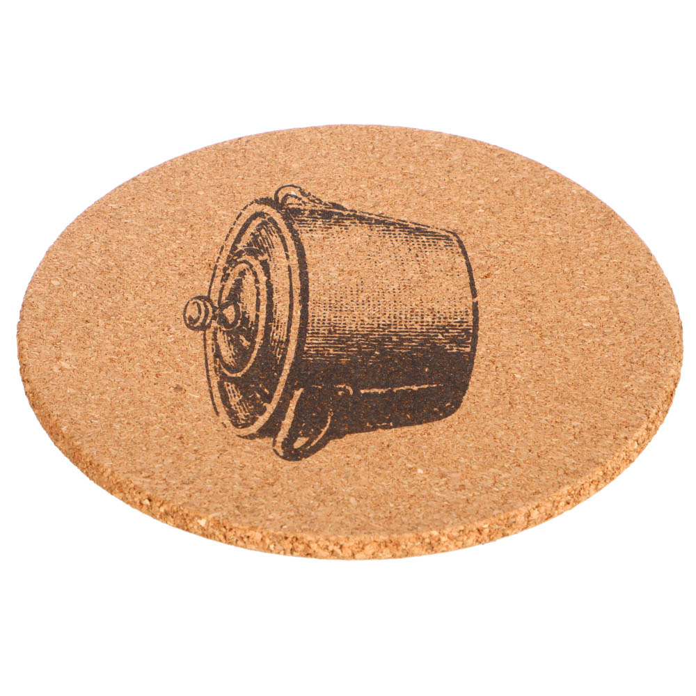 Подставка под горячее "Кастрюля", d19см, пробка, арт.№ 888-123