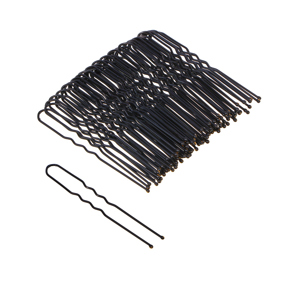 BERIOTTI Набор шпилек для волос 50шт, металл, 6см, черный, арт.№ 323-123
