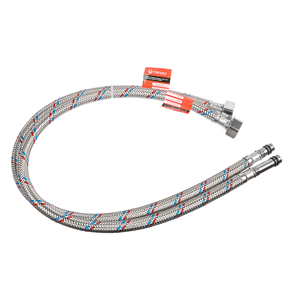FRESSO Подводка гибкая для смесителя  Г1/2", М10, 60см, 2шт, арт.№ 573-237