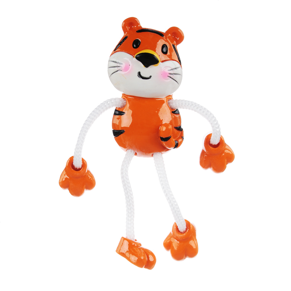 СНОУ БУМ Магнит с ножками, в форме тигра, полистоун, 4,5x1,5x9,5см, 4 дизайна, арт.№ 359-792