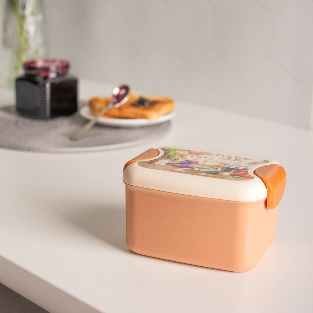 Ланчбокс с ложкой и вилкой "Медвежата", 500мл, полипропилен, арт.№ 829-204