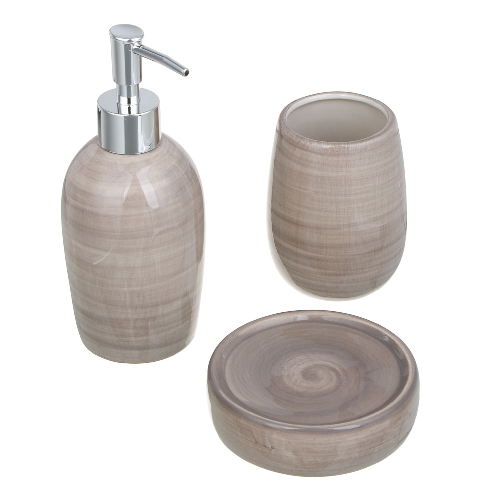 VETTA Дозатор для жидкого мыла, керамика,7,5x7,5x18 см, мокко, арт.№ 478-160