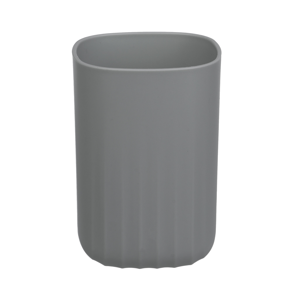 Стакан для ванной комнаты тм VETTA Сидней, пластик, PP, серый, 7x10,3см, арт.№ 463-570