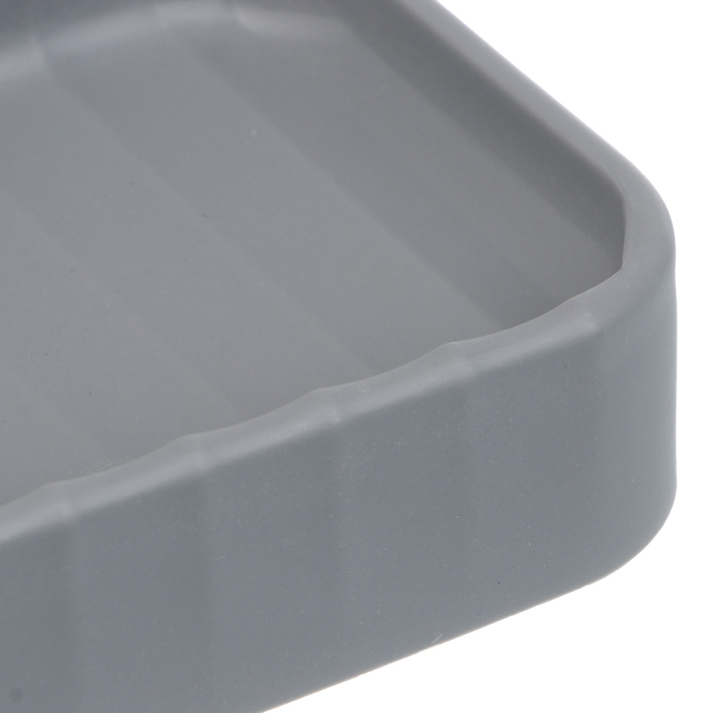 Мыльница тм VETTA Сидней, пластик, PP, серый, 11,4x7,3x2,8см, арт.№ 463-571