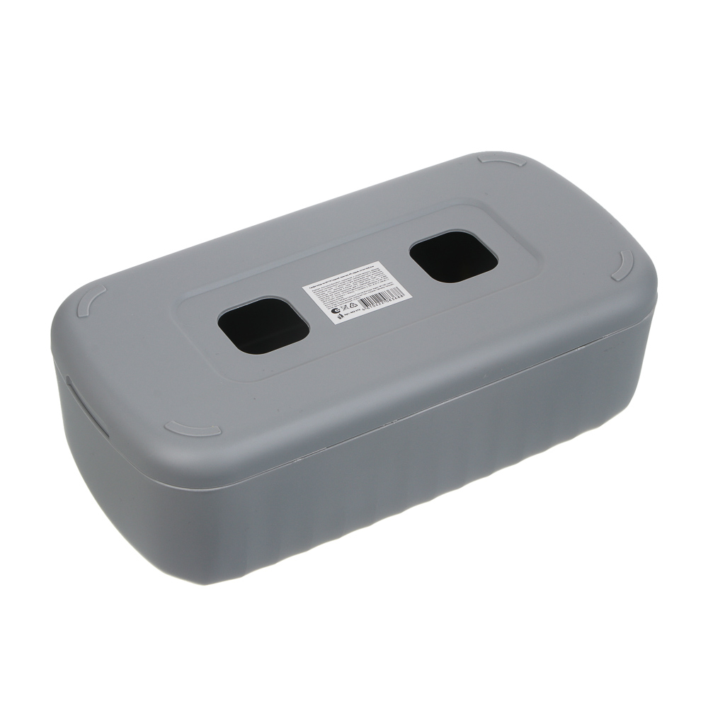 Салфетница тм VETTA Сидней, пластик, PP, серый, 27,4x14x9,2см, арт.№ 463-572