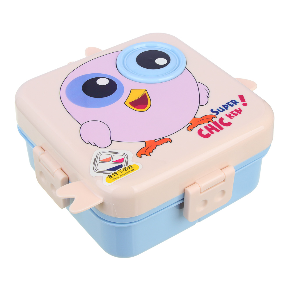 Ланчбокс, 1590мл+70мл, 23х19х9см, "Цыпа", полипропилен, арт.№ 829-228