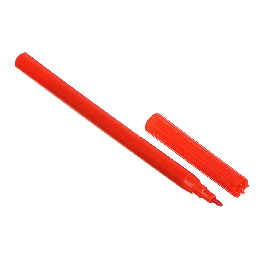 Свит Китти / Фланкер Фломастеры 12 цветов с цветным вентилируемым колпачком, в ПВХ пенале с подвесом, арт.№ 256-240