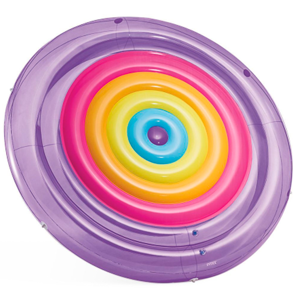 INTEX Матрас надувной круглый "RAINBOW FIESTA ISLAND", 201x24 см, 57285, арт.№ 060-012