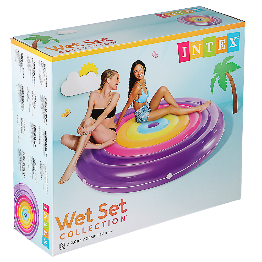 INTEX Матрас надувной круглый "RAINBOW FIESTA ISLAND", 201x24 см, 57285, арт.№ 060-012
