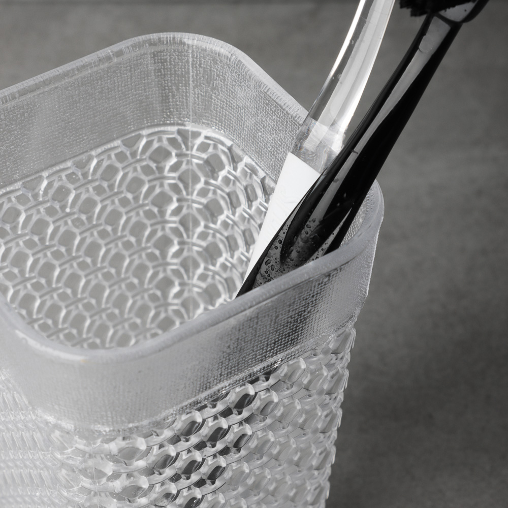 Стакан для ванной комнаты, горный хрусталь, пластик, арт.№ 463-205