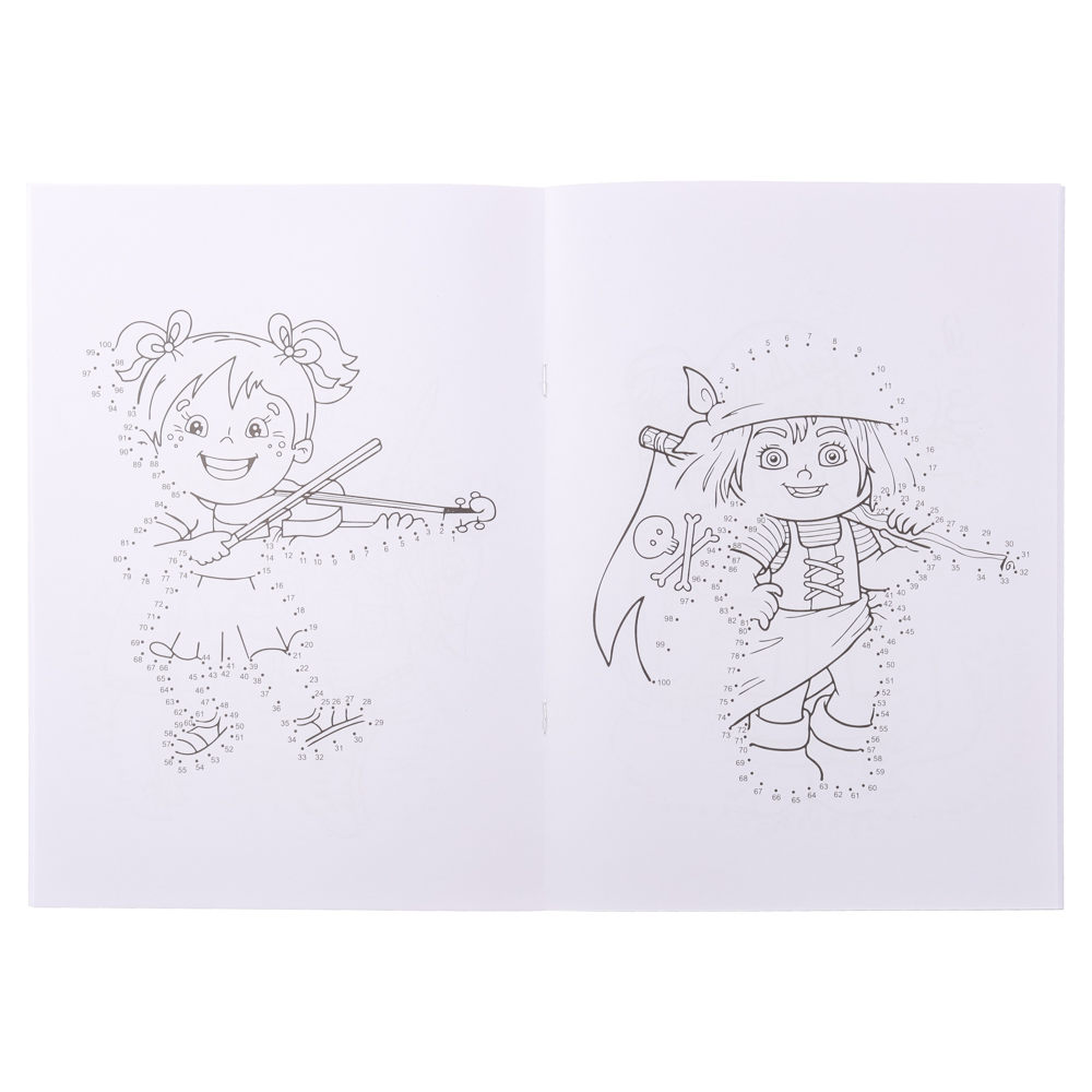 УИД Раскраска "Дорисуй и раскрась", 48 страниц, бумага, 20х28см, 4 дизайна, арт.№ 290-246