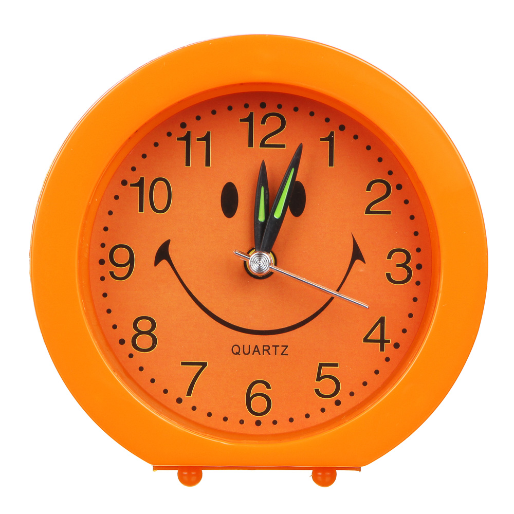 LADECOR CHRONO Будильник электронный "Смайлик", металл, пластик, 10,5х10,5х3,5см, 1хАА, 3 цвета, арт.№ 529-093