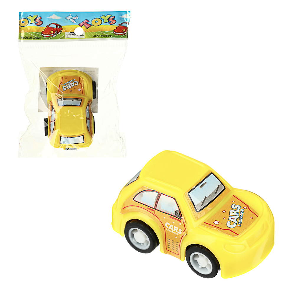 Мини-машинка инерционная, PP, 5,2х2,7х3,3см, 4 дизайна, арт.№ 292-165