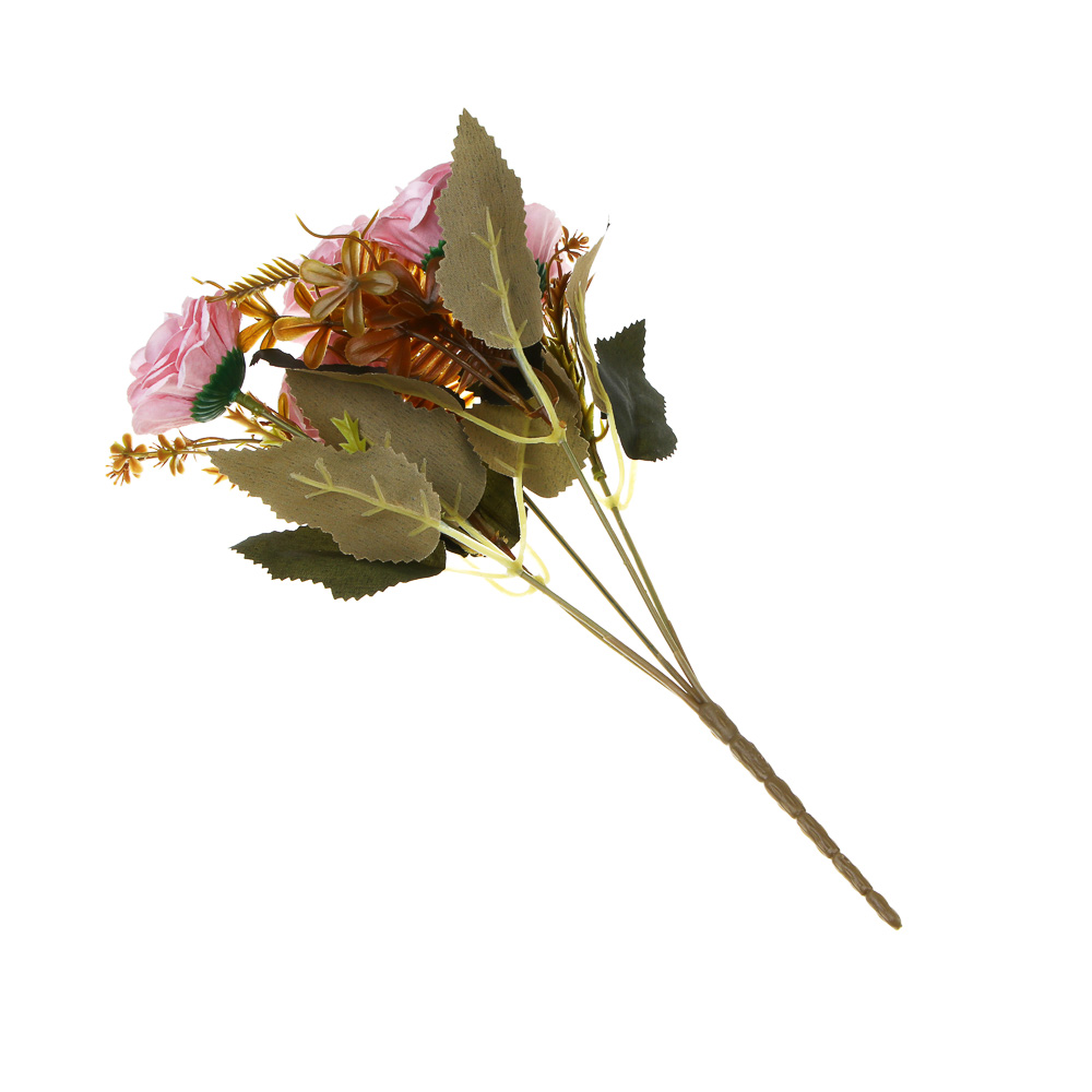 LADECOR Букет искусственных цветов, розы, 30 см, пластик, ткань, проволока, 4 цвета, арт.№ 426-005