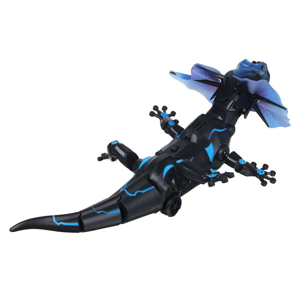 ИГРОЛЕНД Робот "Ящерица" на пульте упр., ИК-порт, звук, свет, движ. ABS, 7хААА, 27х22х11 см, арт.№ 296-085