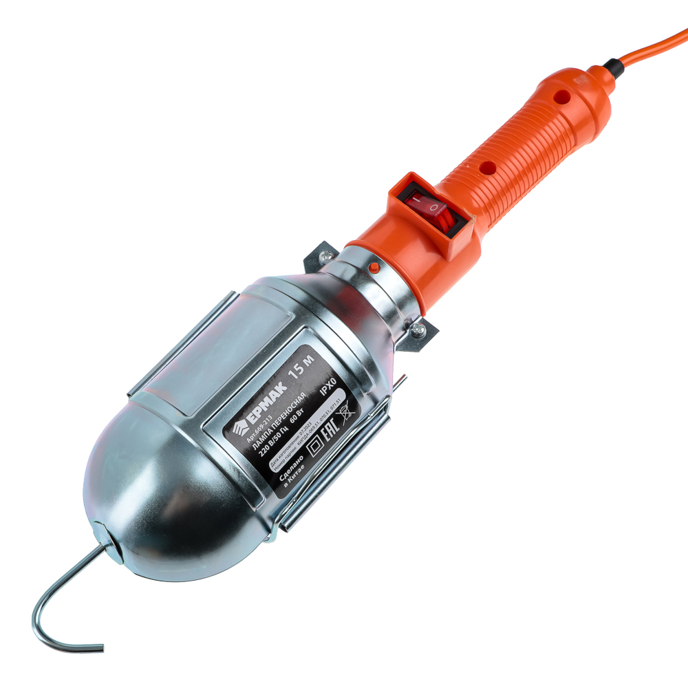 ЕРМАК Лампа переносная, 60вт 15м, арт.№ 669-213