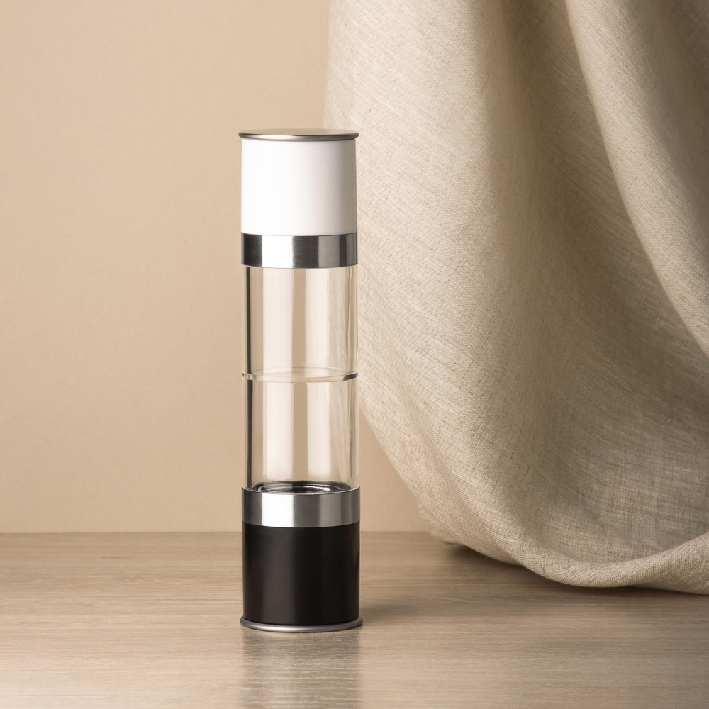 BY COLLECTION Мельница для специй, 2 в 1, два независимых механизма, 22см, алюминий/пластик, арт.№ 827-092