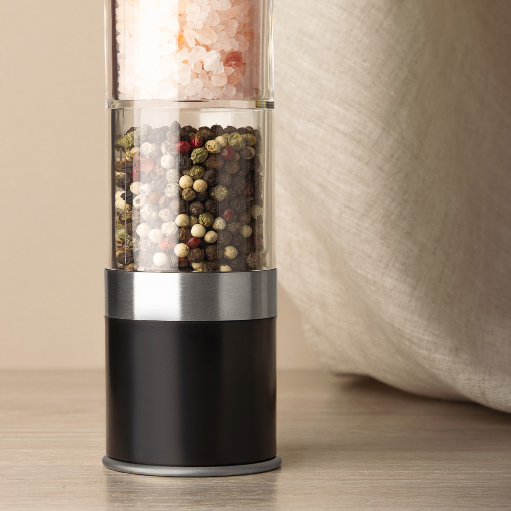 BY COLLECTION Мельница для специй, 2 в 1, два независимых механизма, 22см, алюминий/пластик, арт.№ 827-092