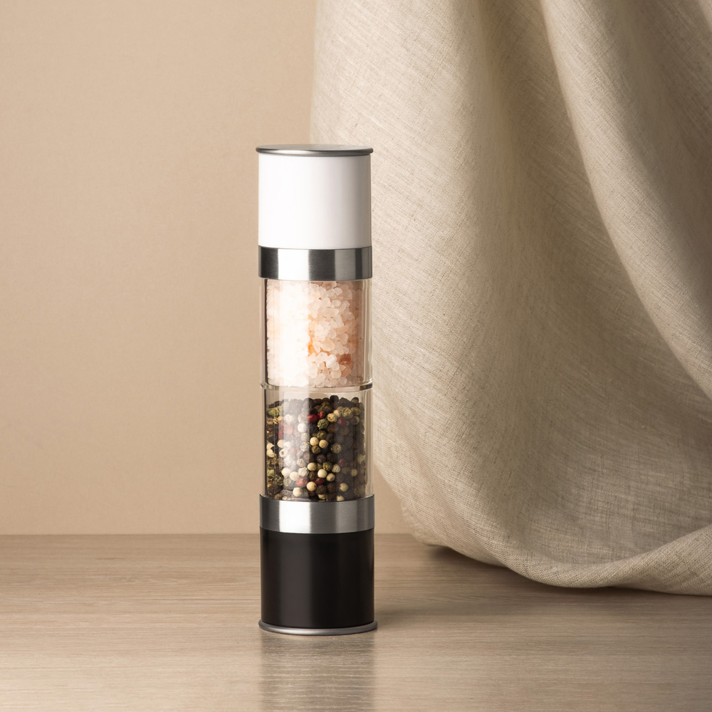 BY COLLECTION Мельница для специй, 2 в 1, два независимых механизма, 22см, алюминий/пластик, арт.№ 827-092