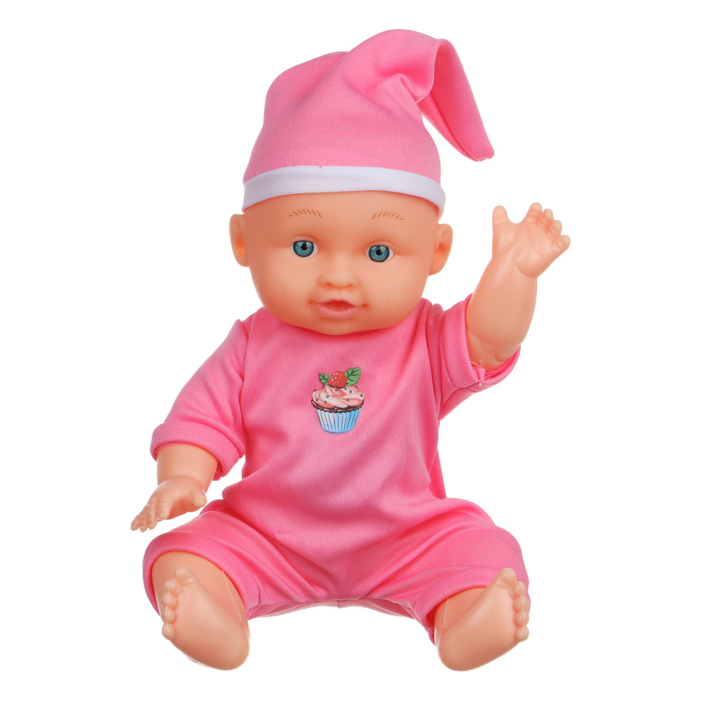 ИГРОЛЕНД Пупс интерактивный с набором аксессуаров, пластик PE, PVC, PP, текстиль, 3хAG13, 41х9х28 см, арт.№ 267-978