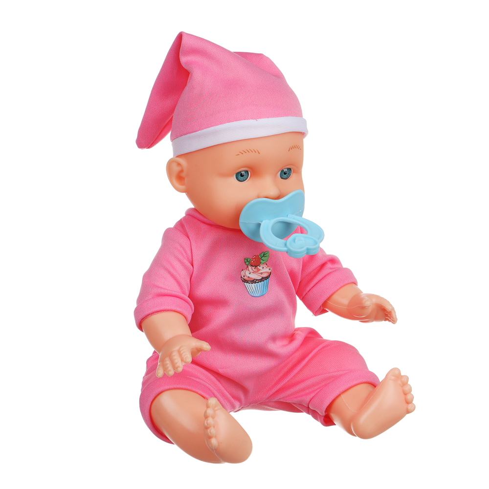 ИГРОЛЕНД Пупс интерактивный с набором аксессуаров, пластик PE, PVC, PP, текстиль, 3хAG13, 41х9х28 см, арт.№ 267-978