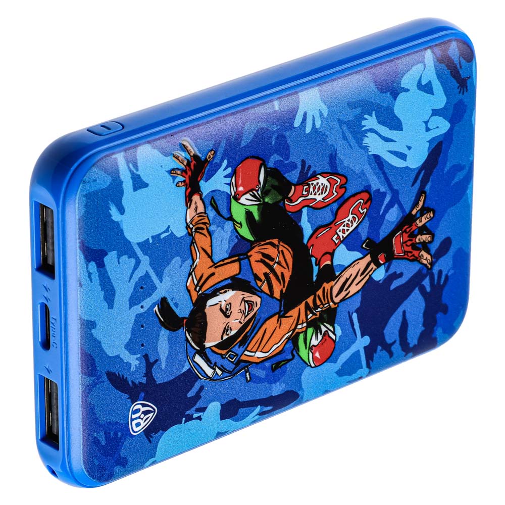 BY Аккумулятор мобильный, 5000мАч, 2xUSB, 2А, Герои, КОНЁК, арт.№ 031-037