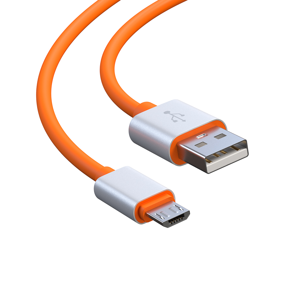 Кабель для зарядки USB(A)-microUSB BY Orange, 1м, 2А, оранжевый, арт.№ 470-026