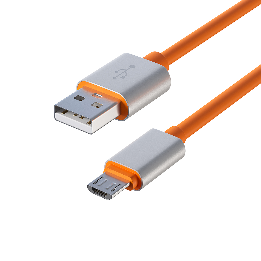 Кабель для зарядки USB(A)-microUSB BY Orange, 1м, 2А, оранжевый, арт.№ 470-026
