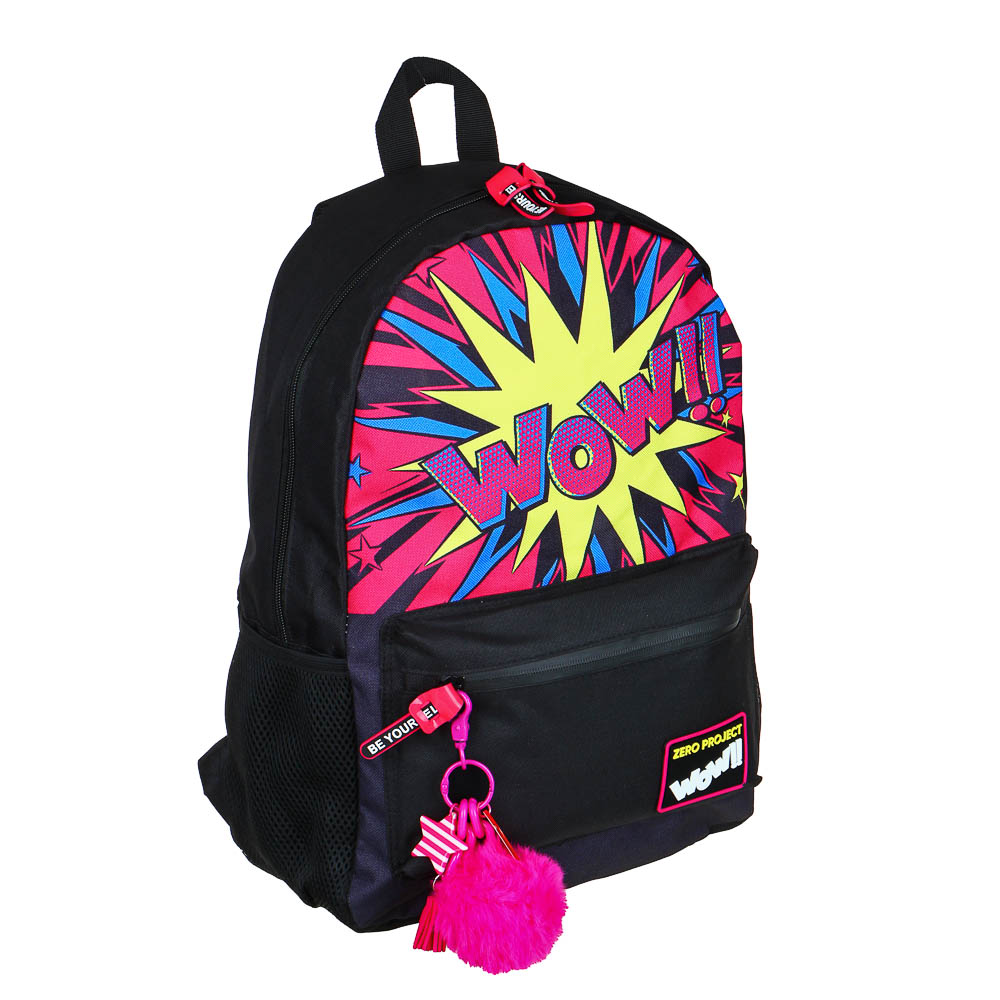 ВЗРЫВ Рюкзак подростковый, 38x30x14см, 1 отделение, 3 кармана, нашивка, ПЭ, арт.№ 254-488