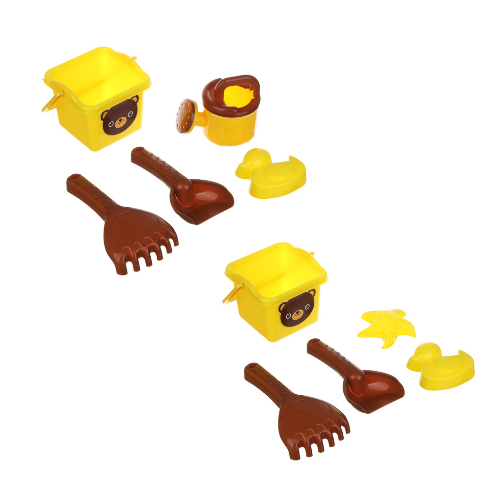 ИГРОЛЕНД Набор садовых инструментов "Играем с песком" 5 предметов, PP, 14х11,5х20см, 2 дизайна, арт.№ 187-021