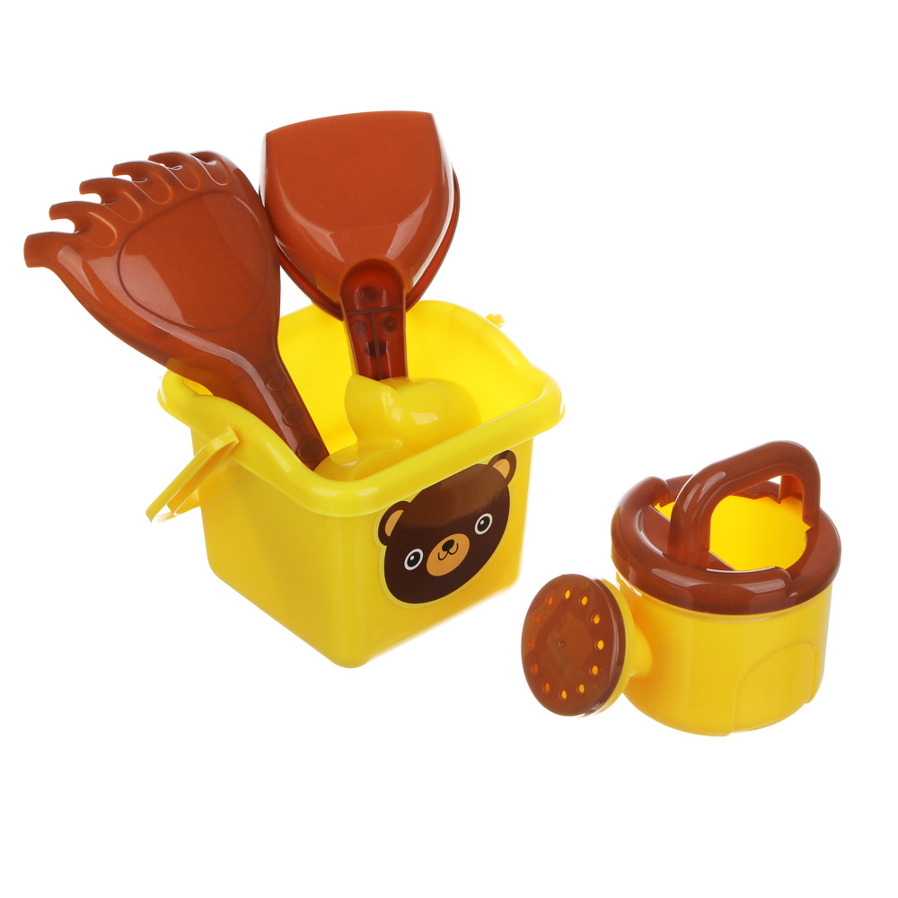 ИГРОЛЕНД Набор садовых инструментов "Играем с песком" 5 предметов, PP, 14х11,5х20см, 2 дизайна, арт.№ 187-021