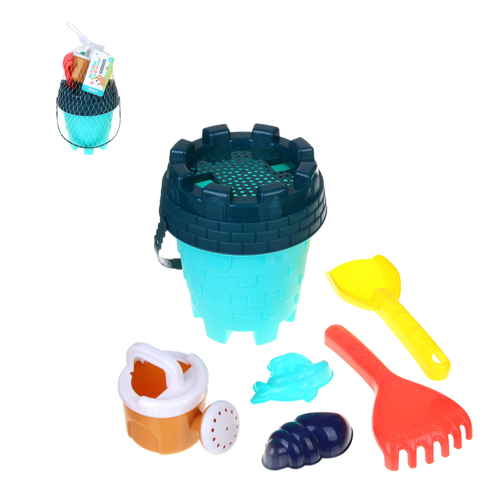 ИГРОЛЕНД Набор садовых инструментов "Играем в песочнице" 7 предметов, ABC, 18,5х15,5х14см, 2 дизайна, арт.№ 187-022