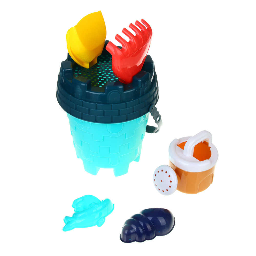 ИГРОЛЕНД Набор садовых инструментов "Играем в песочнице" 7 предметов, ABC, 18,5х15,5х14см, 2 дизайна, арт.№ 187-022