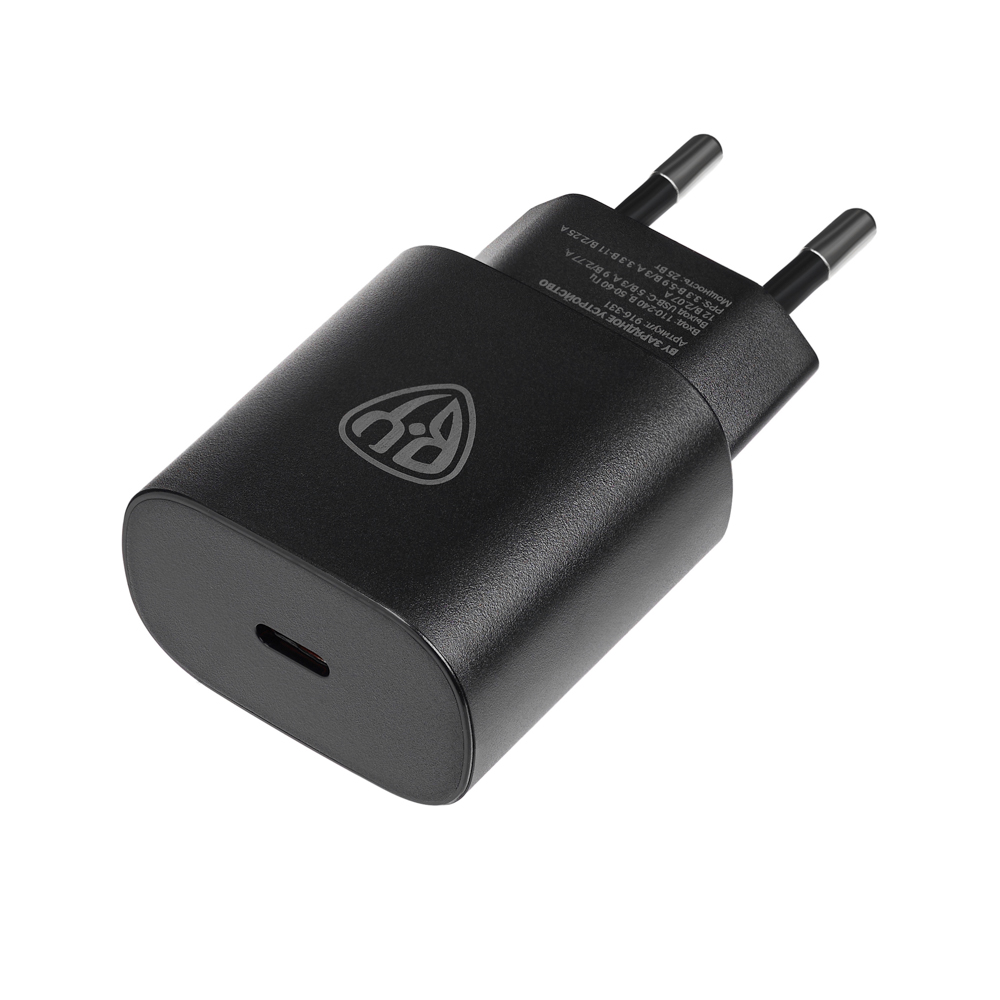 Сетевое зарядное устройство BY Galaxy 25Вт, USB-C, QC, PD, PPS, 110-240 В, 50-60 Гц, пластик, черный, арт.№ 916-331