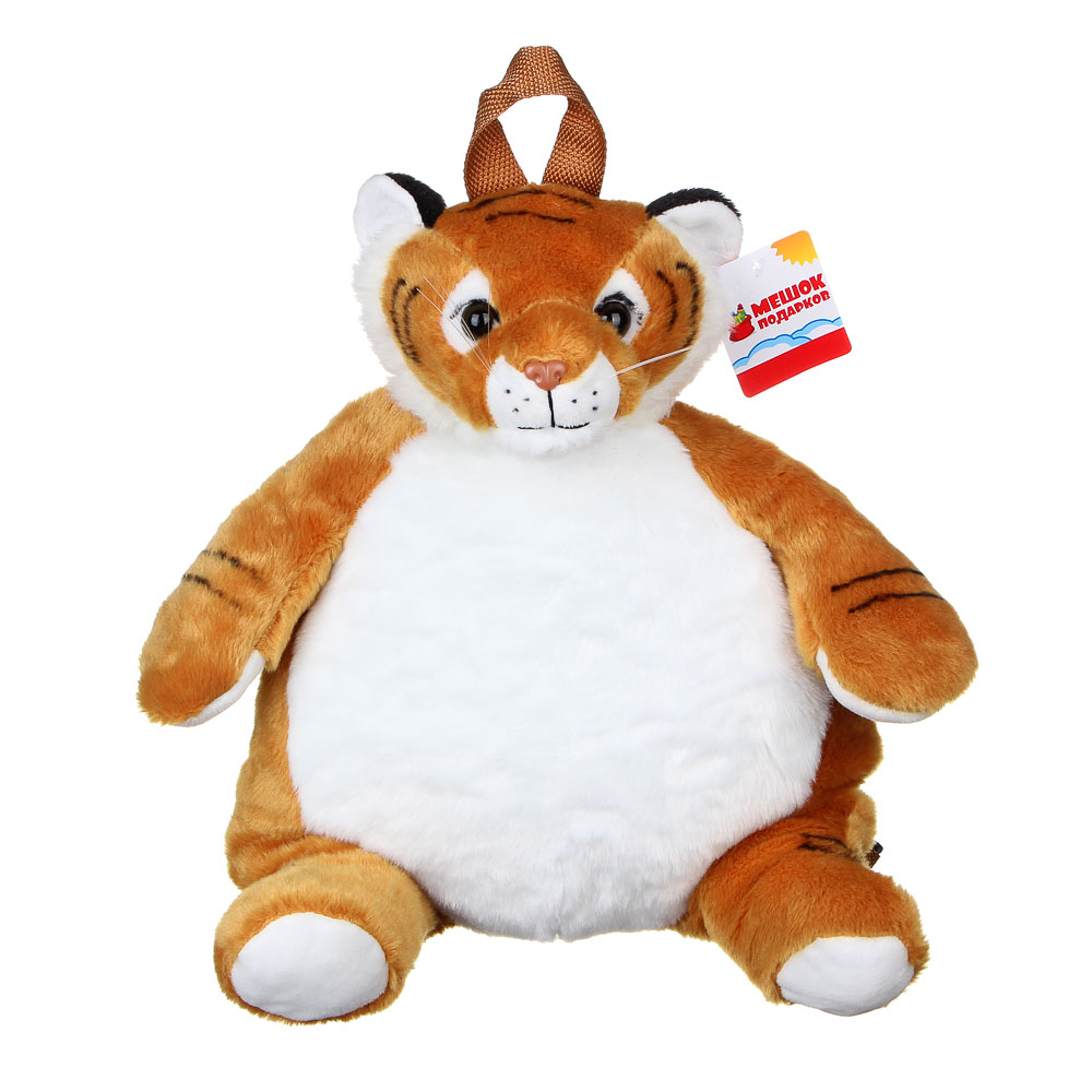 МЕШОК ПОДАРКОВ Рюкзак детский в виде Тигра, полиэстер, 40х40см, 2 цвета, арт.№ 294-139