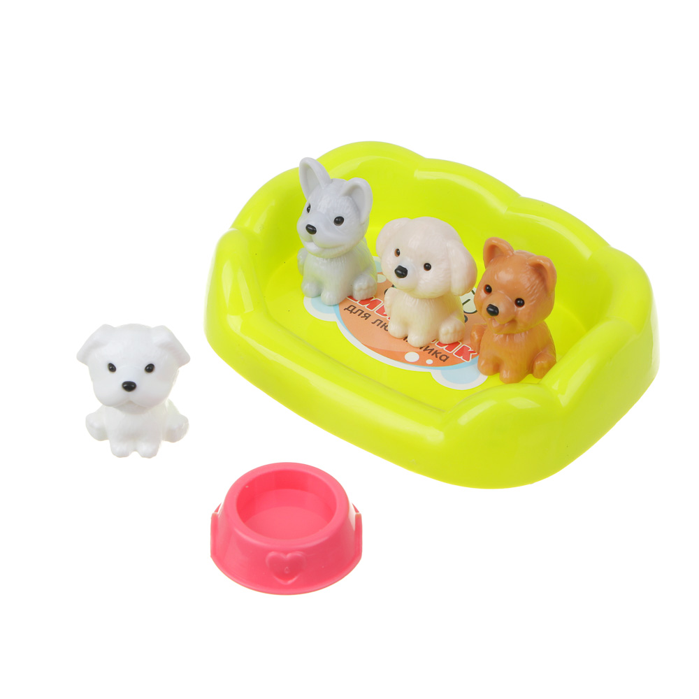 ИГРОЛЕНД Набор аксессуаров для питомцев "Счастливая семья", пластик PP, 19х27х5см, 3 дизайна, арт.№ 294-164