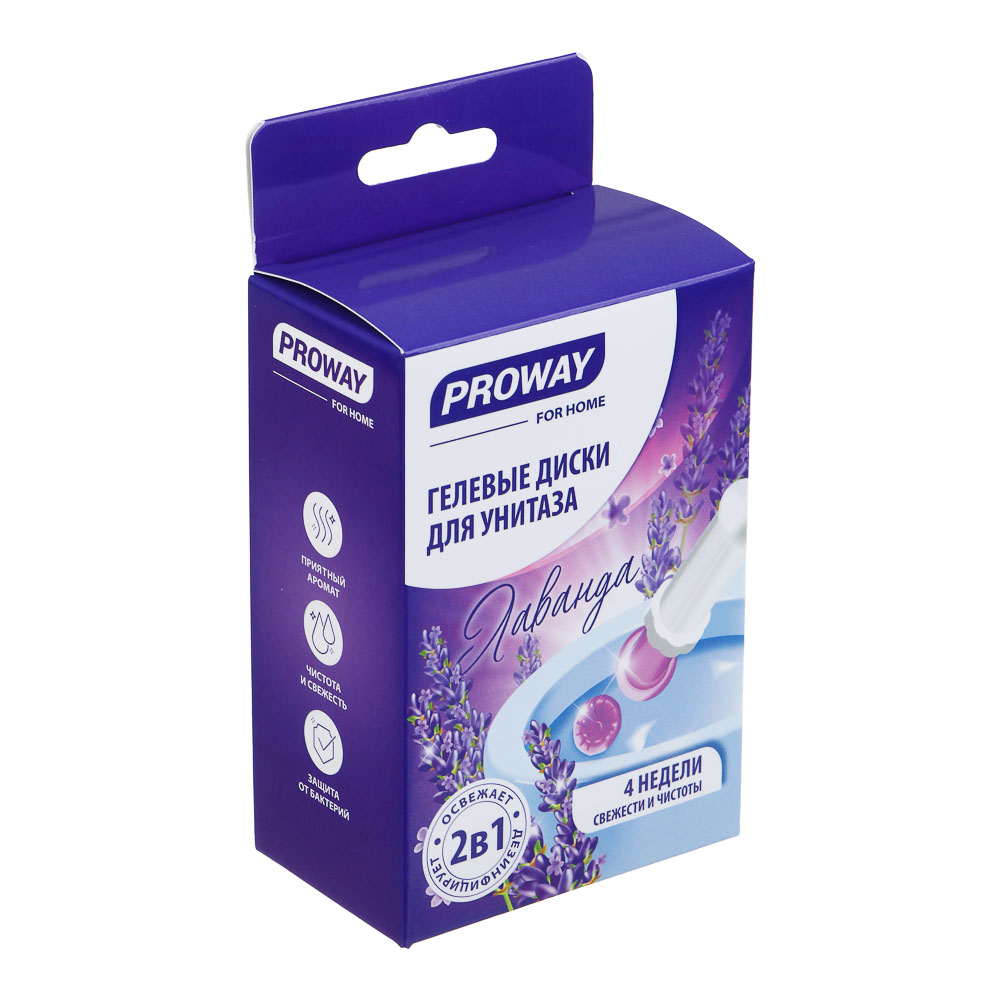 PROWAY Диски гелевые для унитаза "Лаванда"/"Океан"/"Цитрус" шприц, к/у, 36мл. 1шт, арт.№ 474-030