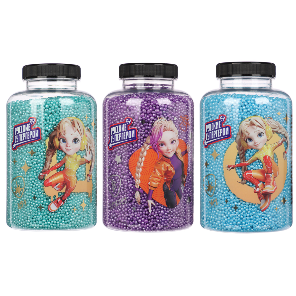 BY Русские Супергерои Жемчуг для ванны, 3 вида, 320г, арт.№ 953-061