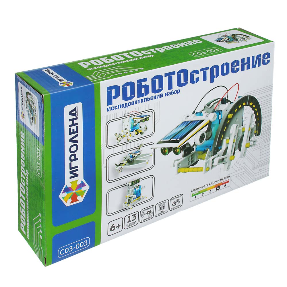 ИГРОЛЕНД Конструктор робототехника 13в1, ABS, 31х6,5х20см, арт.№ C03-003