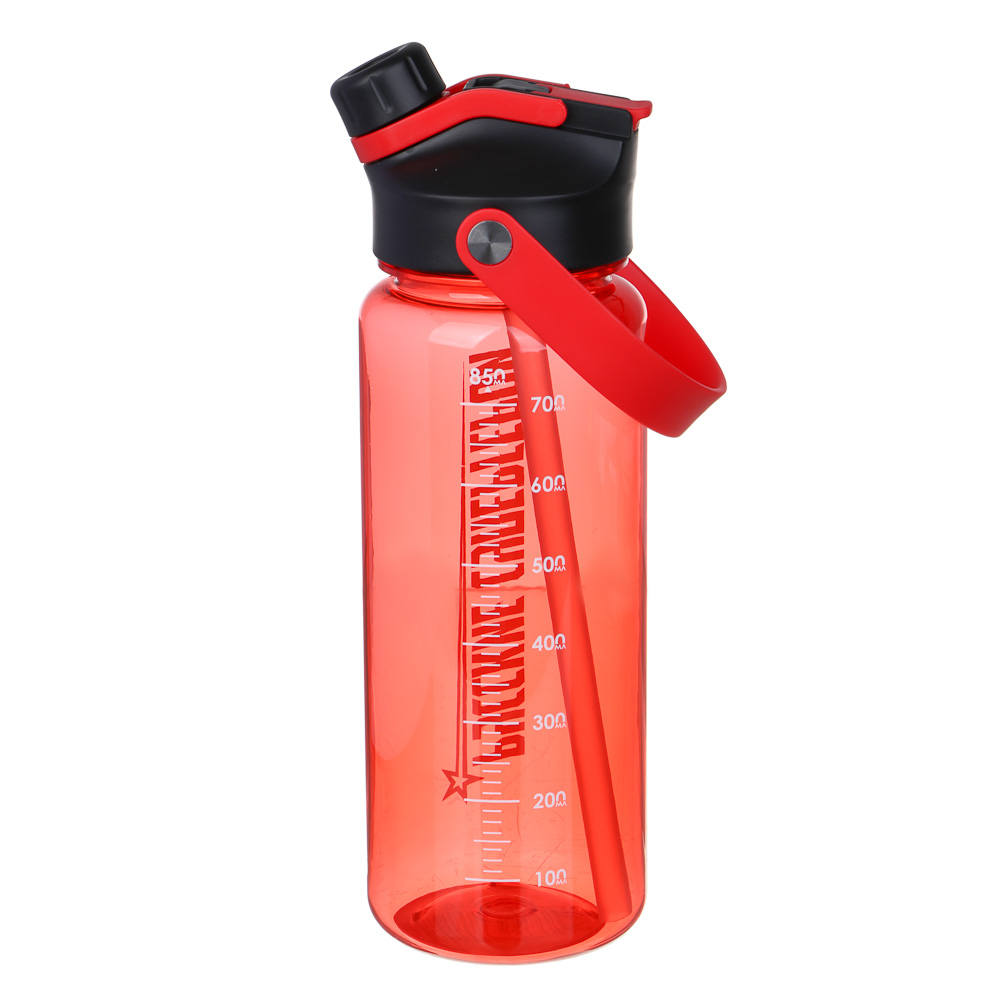 BY Русские Супергерои Бутылка для воды, 24х8см, 850мл, красный, PC, PP, арт.№ 088-118