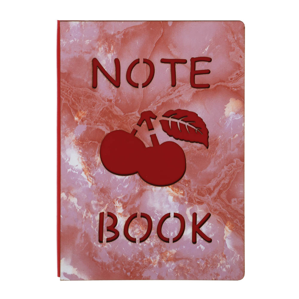 Записная книжка 80л, тверд.обл.из МДФ, вырубка, клетка, 21х14,6см, 2 дизайна, арт.№ 574-023