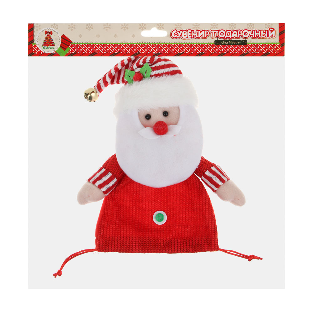 СНОУ БУМ Сувенир подарочный Дед Мороз, 25х16х4 см, полиэстер, арт.№ 394-493