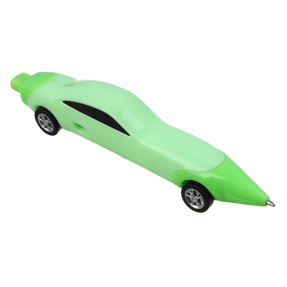 Авторучка шариковая настольная синяя, в форме гоночной машины, подвижные колеса, 2 цвета корпуса, арт.№ 591-222