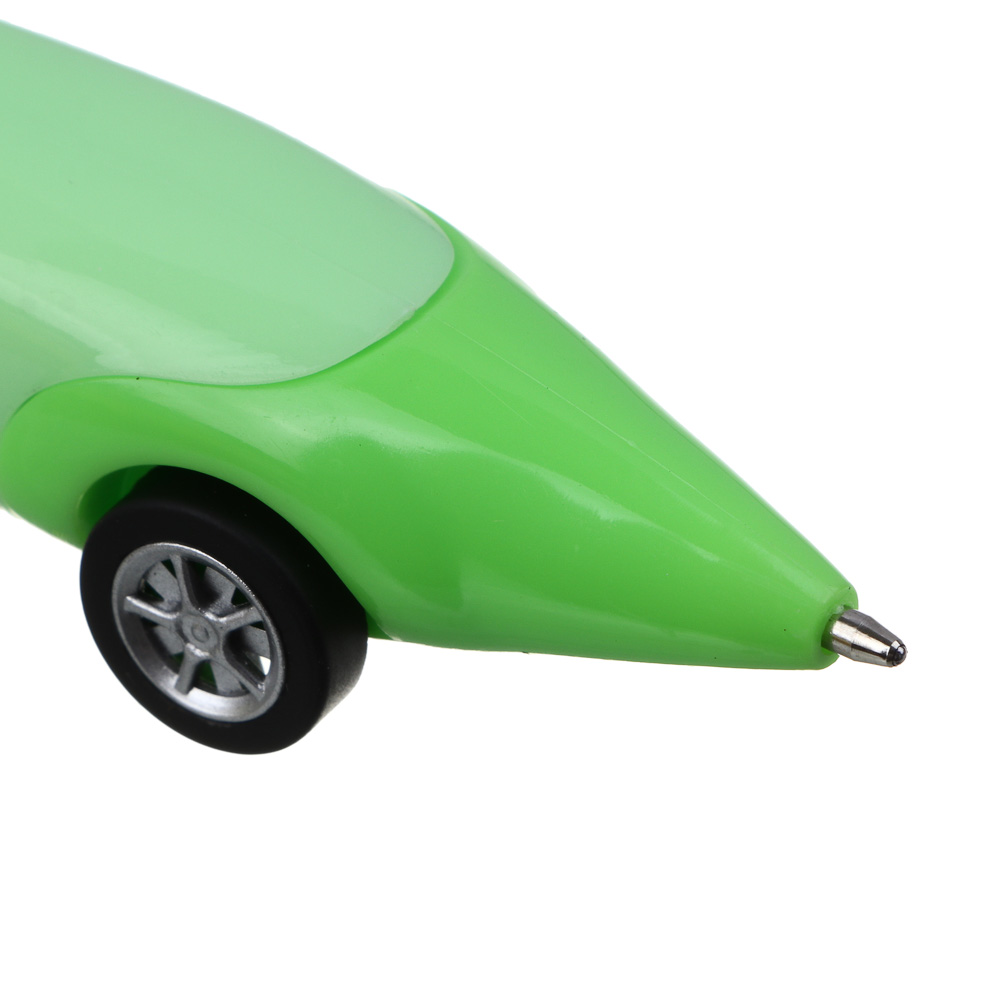 Авторучка шариковая настольная синяя, в форме гоночной машины, подвижные колеса, 2 цвета корпуса, арт.№ 591-222