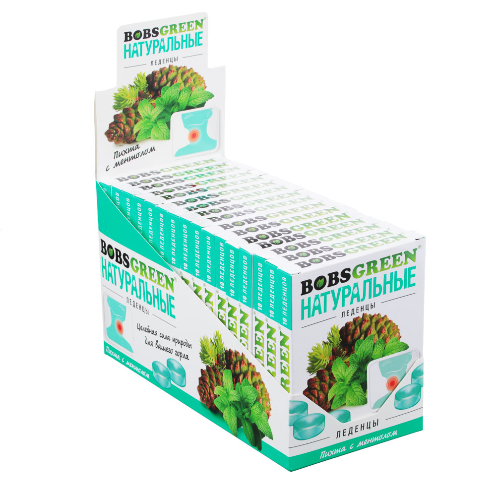БАД Леденцы "BOBSGREEN" в ассортименте, 32г., арт.№ 015-088