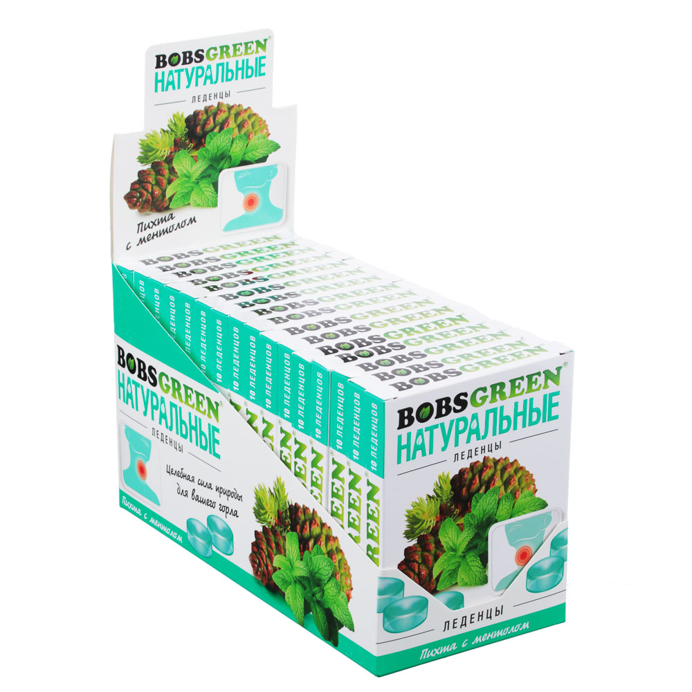 БАД Леденцы "BOBSGREEN" в ассортименте, 32г., арт.№ 015-088