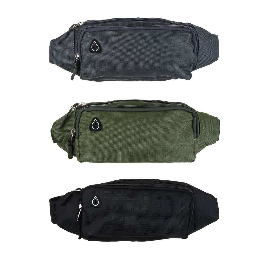 ЮL Рубикон Сумка поясная с 2-мя отделениями, 100% полиэстер, 30х12х3см, 3 цвета, КЖС24-17, арт.№ 337-184