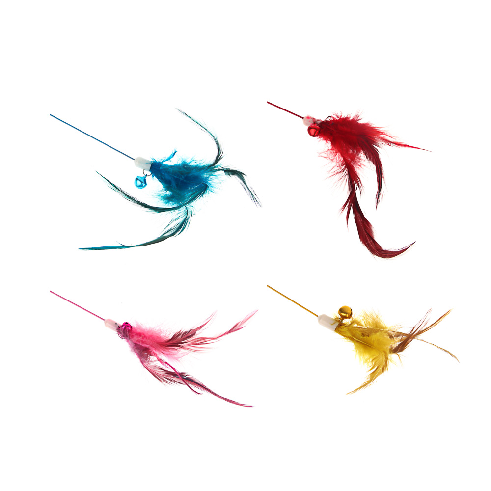 VETTA Игрушка-дразнилка для домашних животных, пластмасса, перья, 60,5 см, арт.№ 273-177