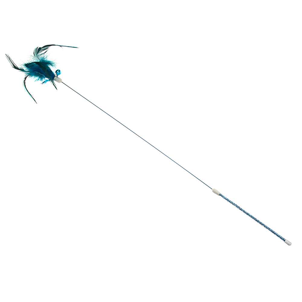 VETTA Игрушка-дразнилка для домашних животных, пластмасса, перья, 60,5 см, арт.№ 273-177